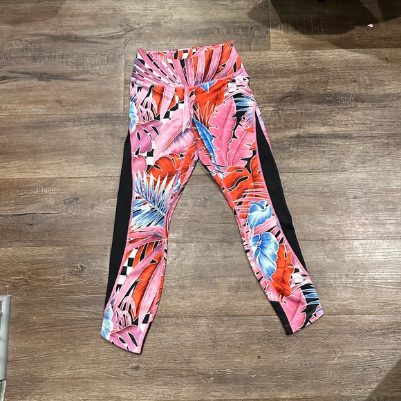 Nike Tropical Palm Print 7/8 Leggings Dri Fit XS - Picture 3 of 4